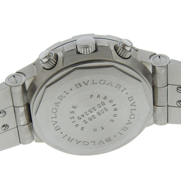 Bvlgari Diagono Scuba SCB38S Stainless Steel Automatic Chronograph Watch with...